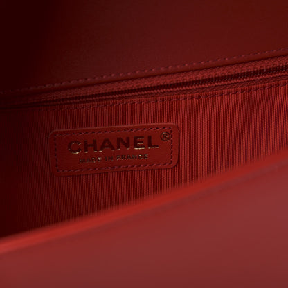 Chanel Lambskin Quilted New Medium Boy Flap Red 9 of 12