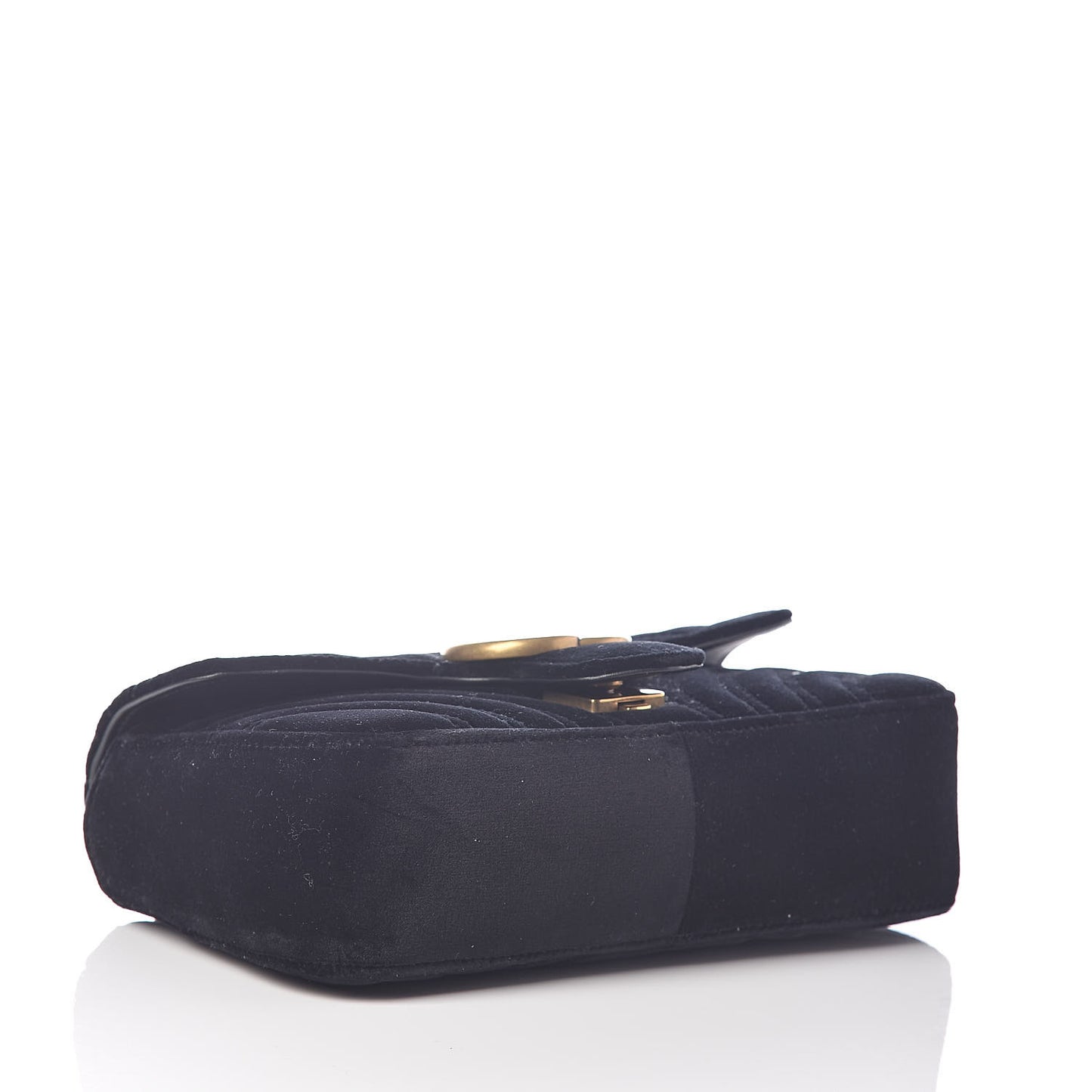 Velvet Matelasse Mini GG Marmont Shoulder Bag Black