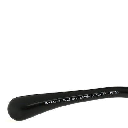 Chanel Acetate Strass Square Sunglasses 5422-B-A Black White 6 of 7