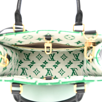 Louis Vuitton Jacquard Velvet Monogram Onthego PM Green 5 of 9