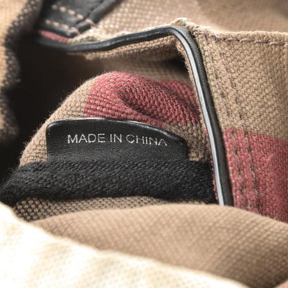 Burberry Canvas Mega Check Doran Backpack Black 7 of 17