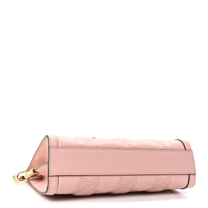Gucci Calfskin GG Matelasse Small Slim Chain Shoulder Bag Perfect Pink Natural 4 of 10