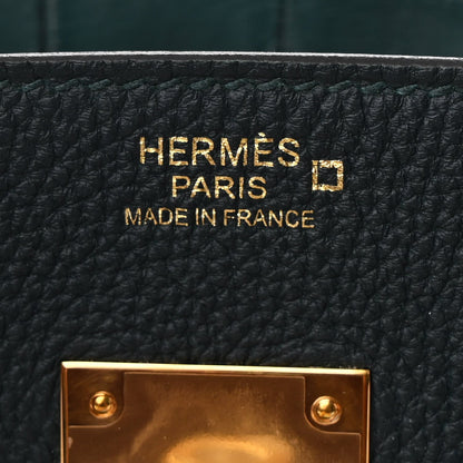 Hermes Togo Matte Alligator Birkin Touch 30 Vert Cypress 6 of 11