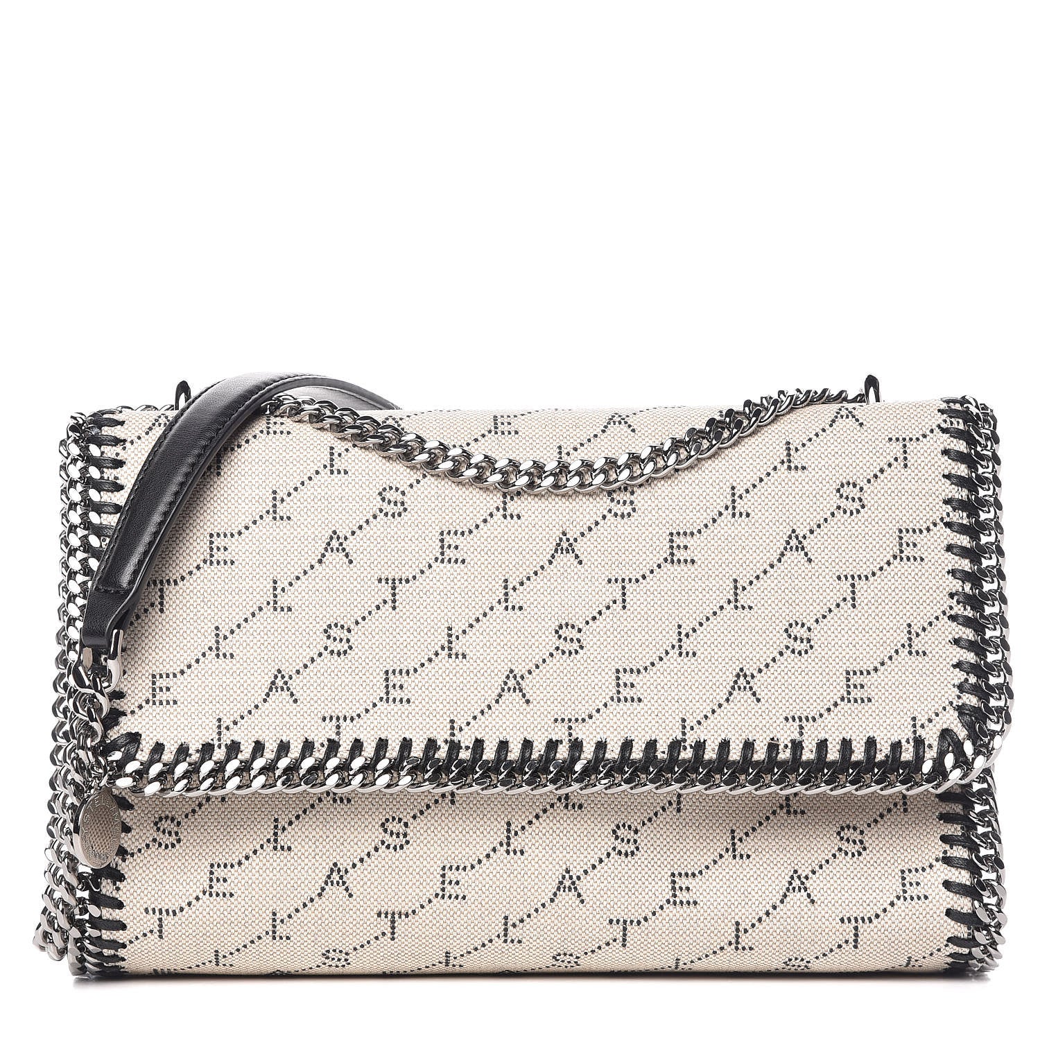 Stella McCartney Canvas Logo Falabella Messenger Beige 1 of 8