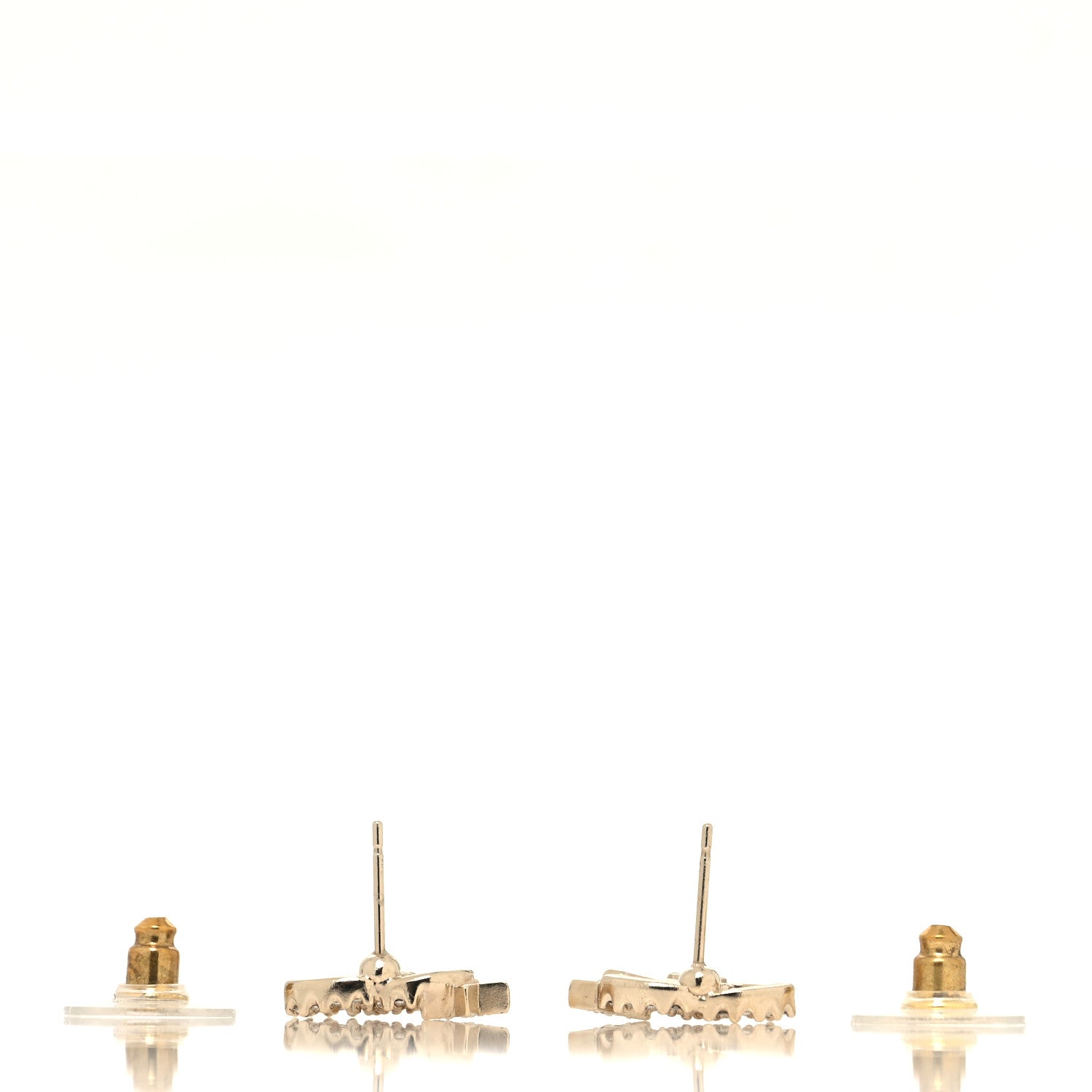 Chanel Crystal CC Starfall Earrings Gold 3 of 4