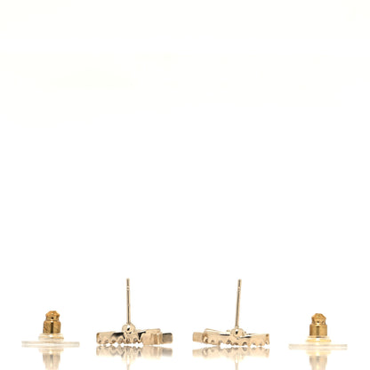 Chanel Crystal CC Starfall Earrings Gold 3 of 4