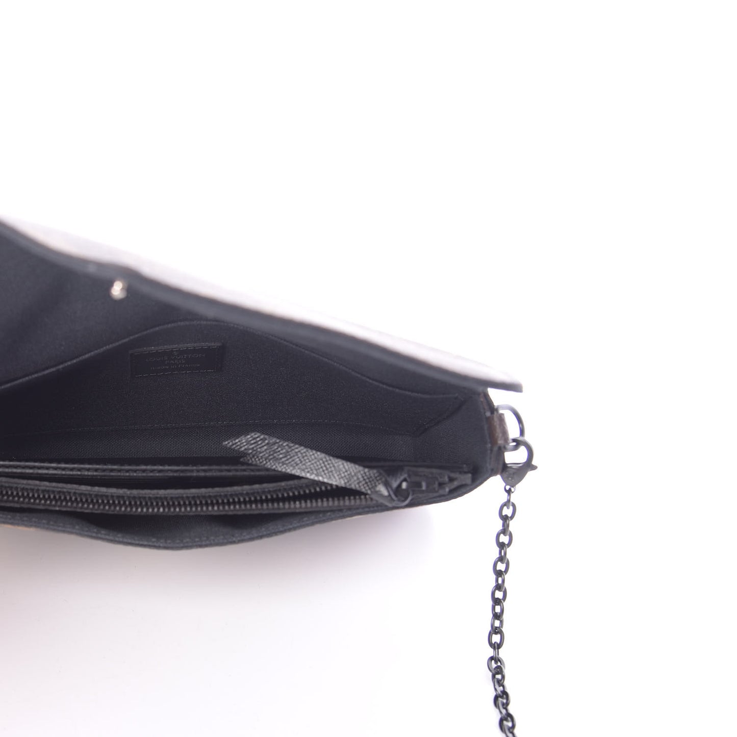 Monogram Animal Print Pochette Felicie Chain Wallet