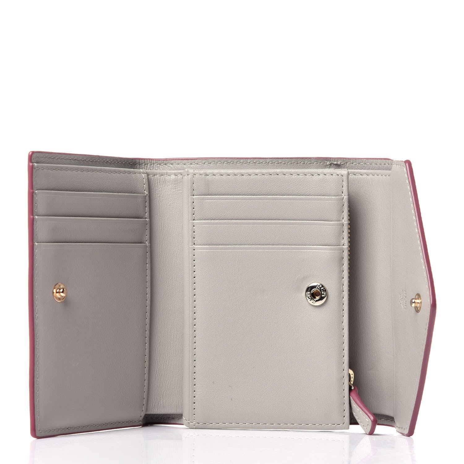 MCM Visetos Mini Love Letter Flap Wallet Pink Beige 5 of 12