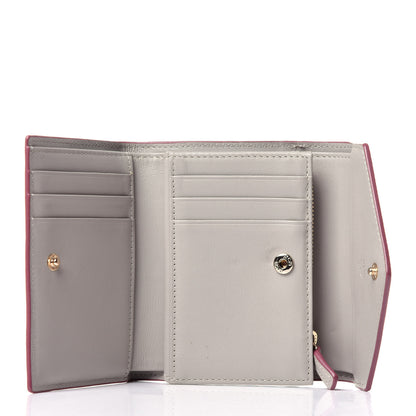MCM Visetos Mini Love Letter Flap Wallet Pink Beige 5 of 12