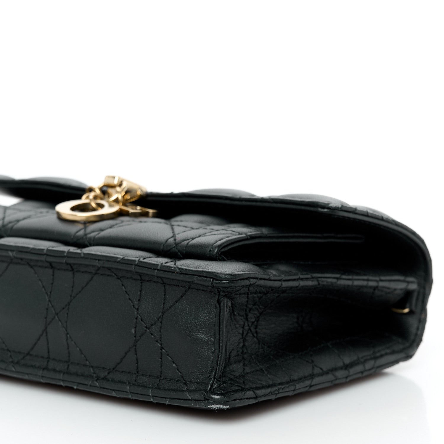 Christian Dior Lambskin Cannage Lady Dior Chain Pouch Black 9 of 9