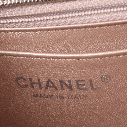 Chanel Metallic Calfskin Quilted Pixel Effect Mini Rectangular Flap Pink Gold 6 of 15