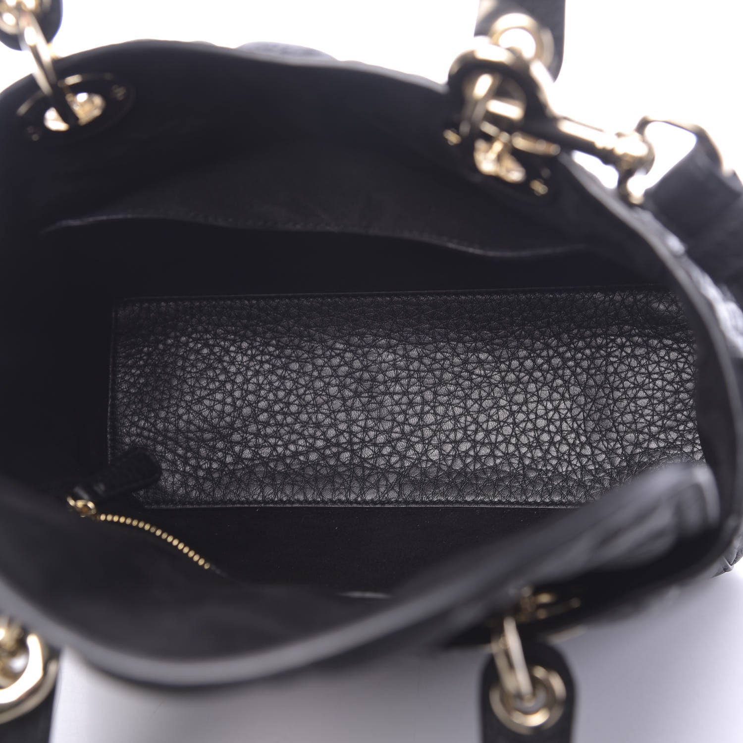 Christian Dior Grained Calfskin Cannage Medium Supple Lady Dior Black 5 of 9