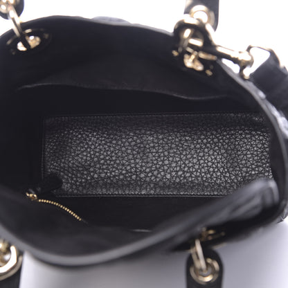 Christian Dior Grained Calfskin Cannage Medium Supple Lady Dior Black 5 of 9