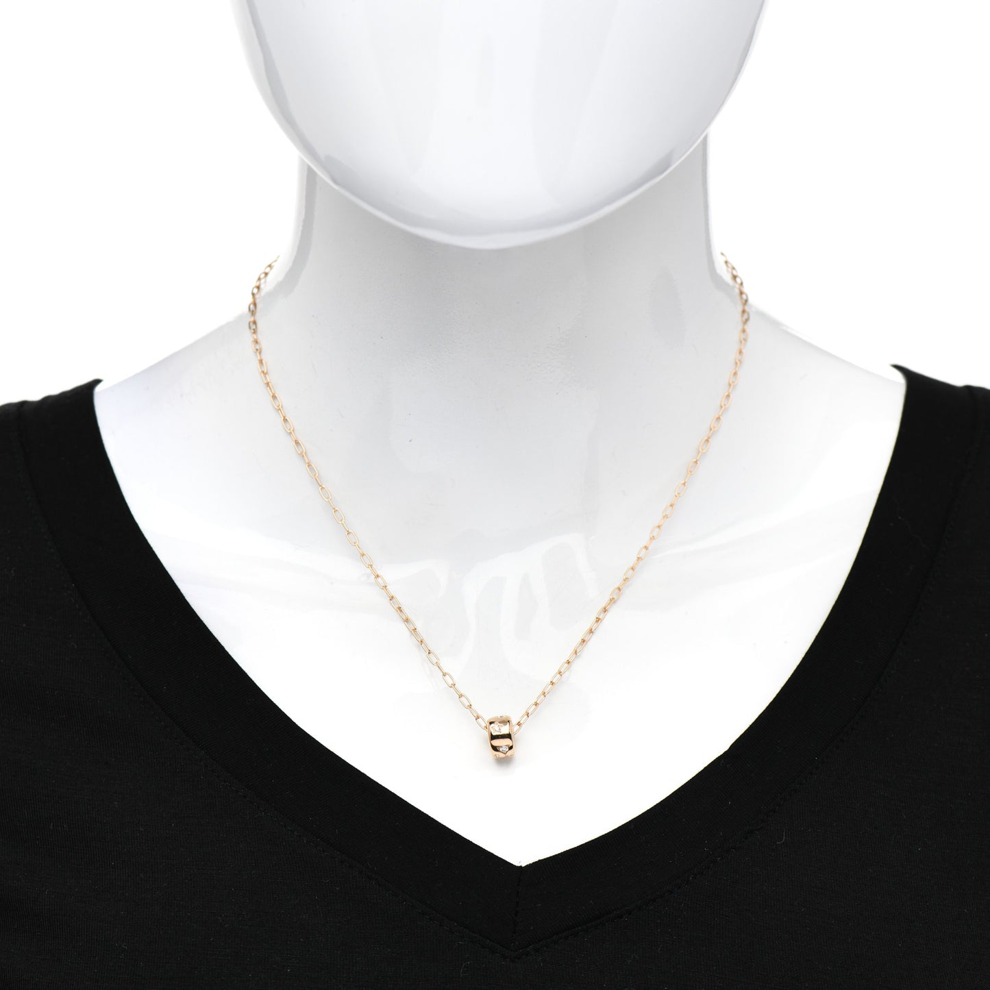 18K Rose Gold Diamond Iconica Pendant Chain Necklace
