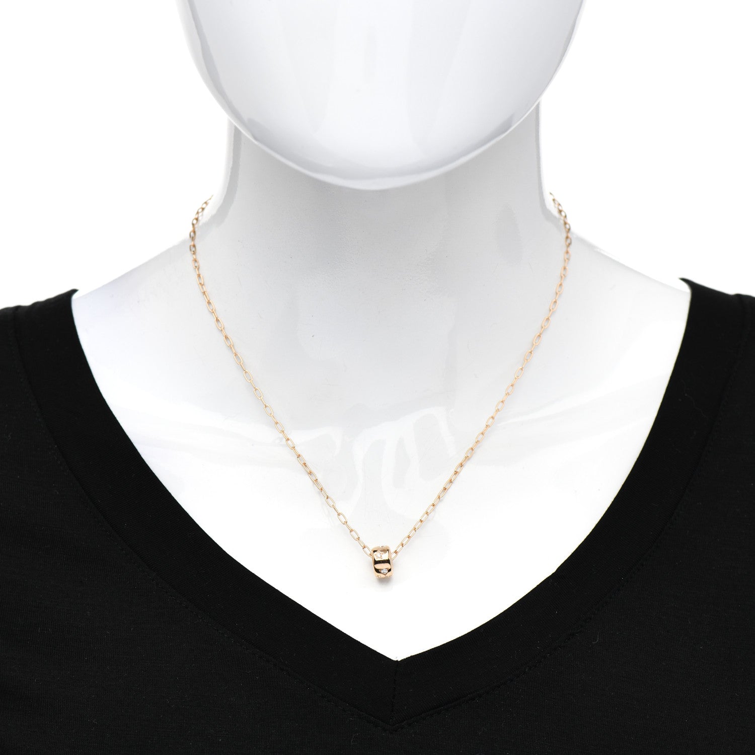 Pomellato 18K Rose Gold Diamond Iconica Pendant Chain Necklace 2 of 4