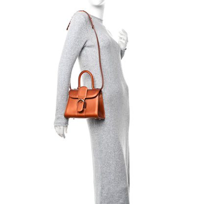 Delvaux Metallic Calfskin Mini Brillant Satchel Camel 2 of 14