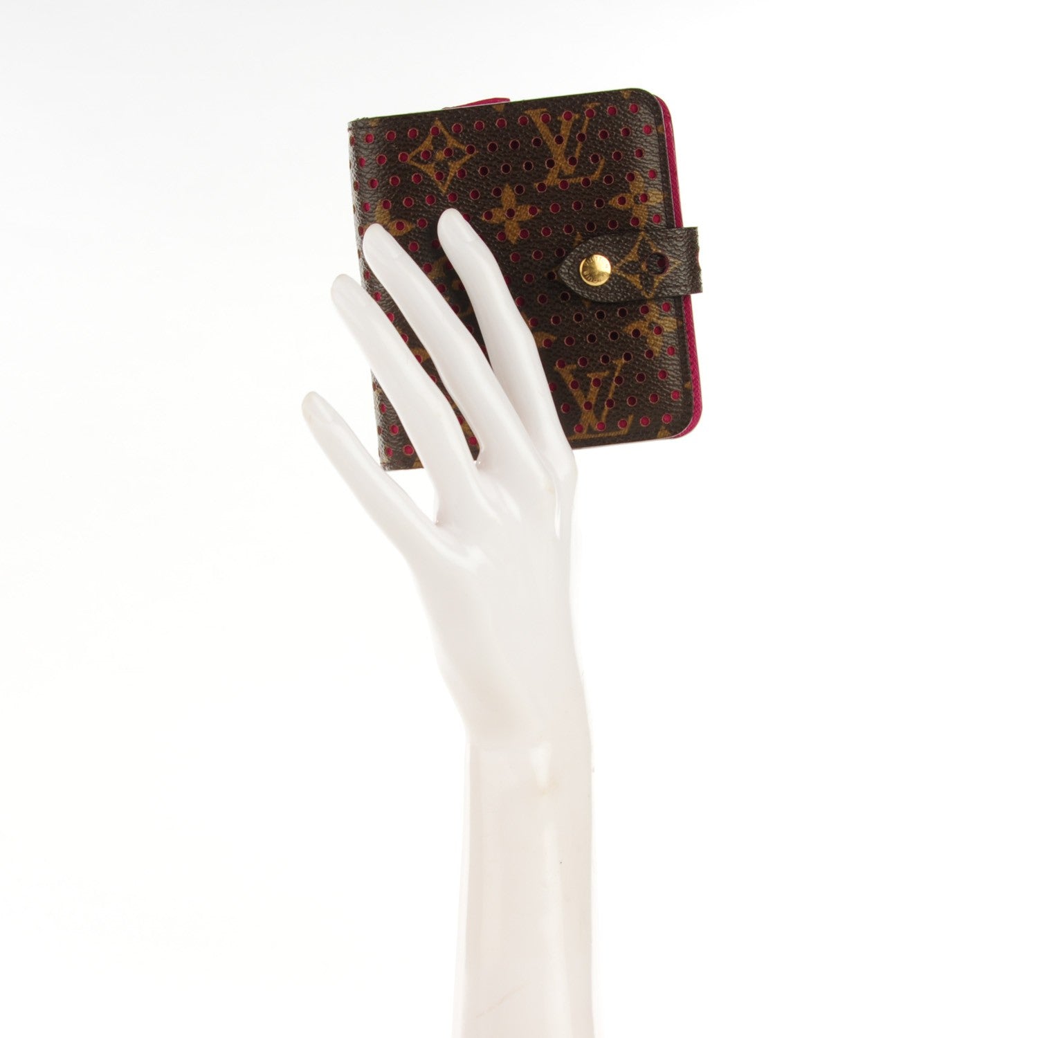 Louis Vuitton Monogram Perforated Compact Zipped Wallet Fuchsia 2 of 8