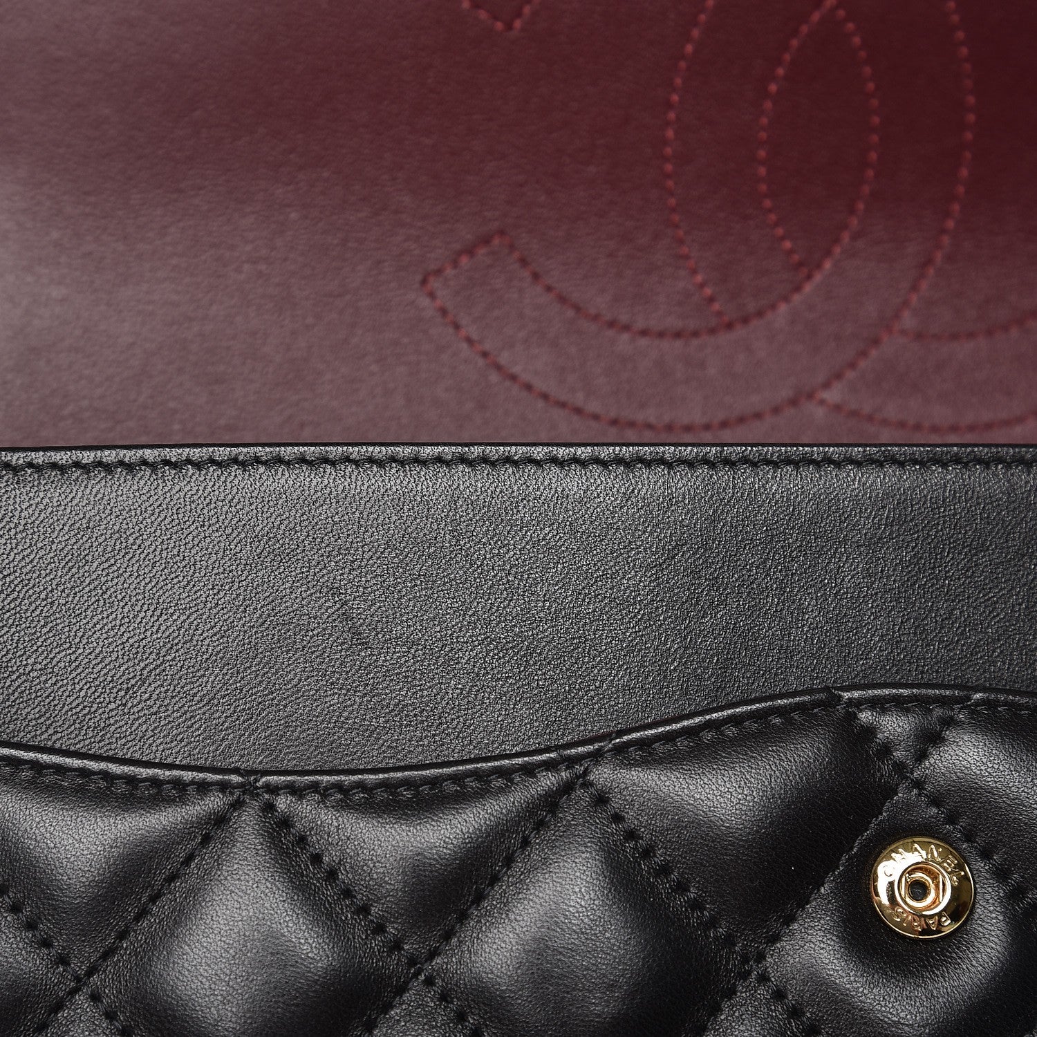 Chanel Lambskin Quilted Jumbo Double Flap Black 11 of 11