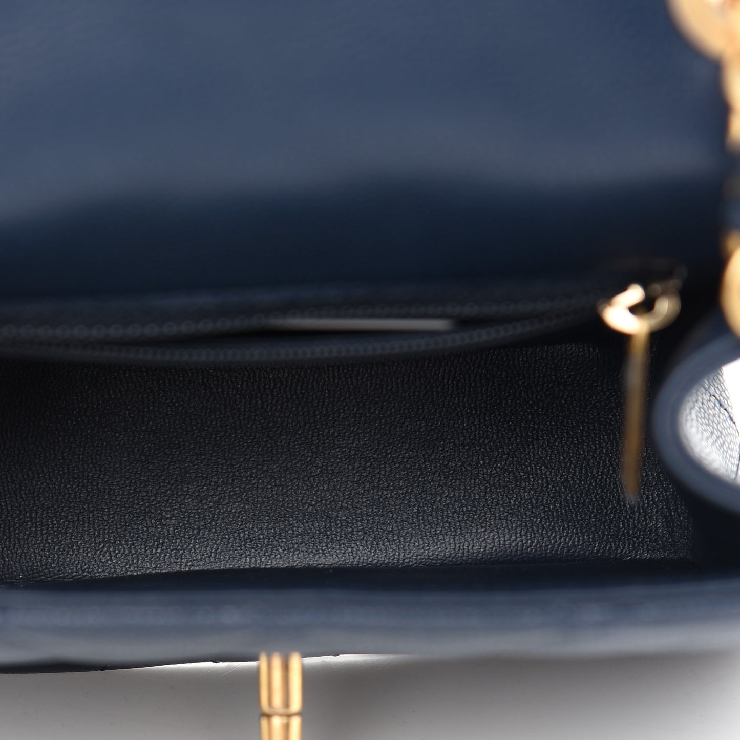 Caviar Quilted Mini Sweet Classic Flap Navy Blue