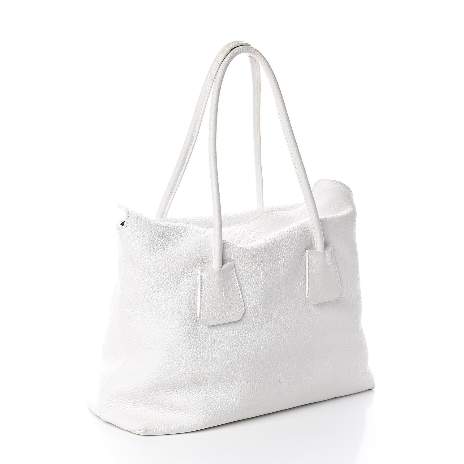 Burberry London Grainy Calfskin Medium Baynard Tote White 3 of 9