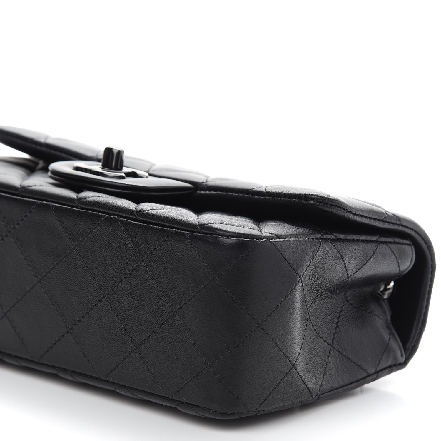 Chanel Lambskin Quilted Mini Rectangular Flap So Black 8 of 8