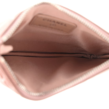 Chanel Goatskin Camellia Embossed Cosmetic Pouch Light Pink 5 of 7