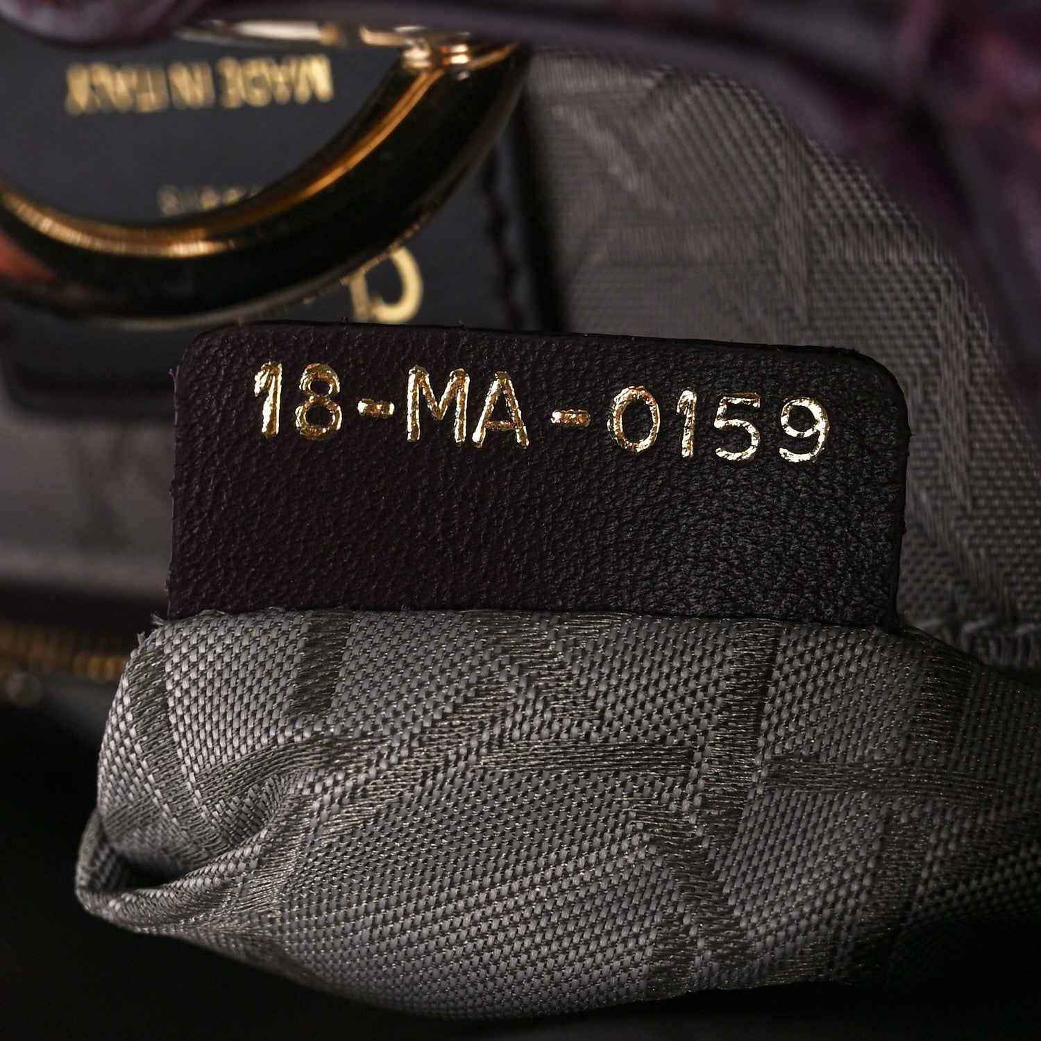 Christian Dior Lambskin Cannage Small Lucky Badges My Lady Dior Plum 7 of 12
