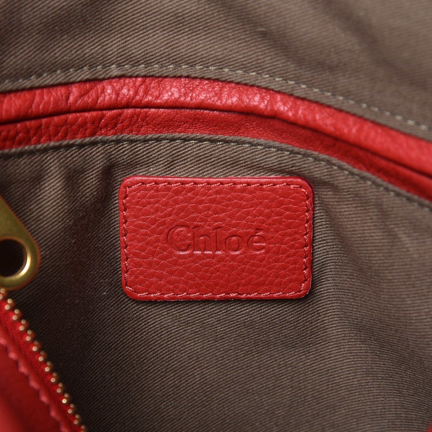 Chloe Calfskin Medium Marcie Satchel Red 7 of 9