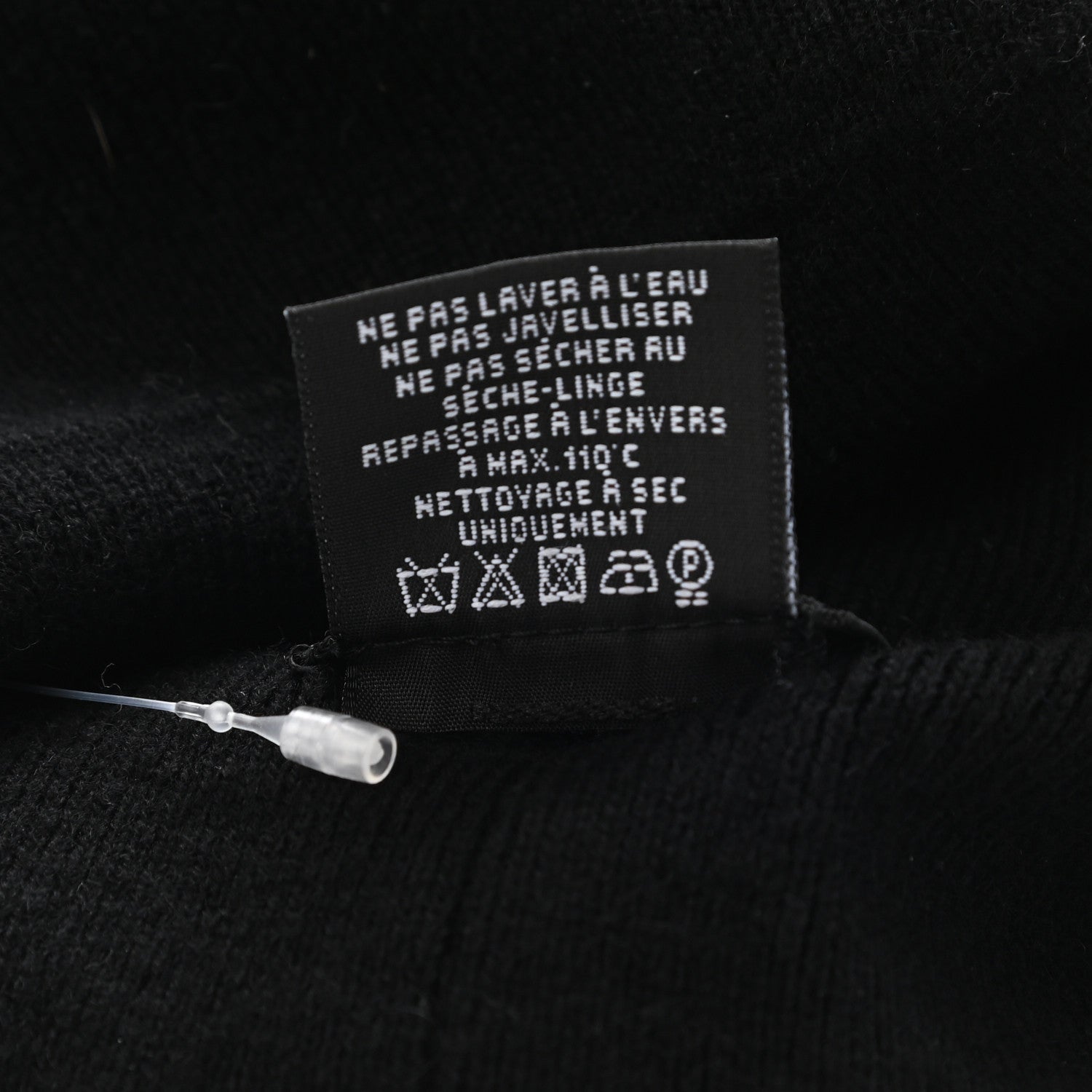 Chanel Cashmere CC Beanie Hat Black 5 of 5