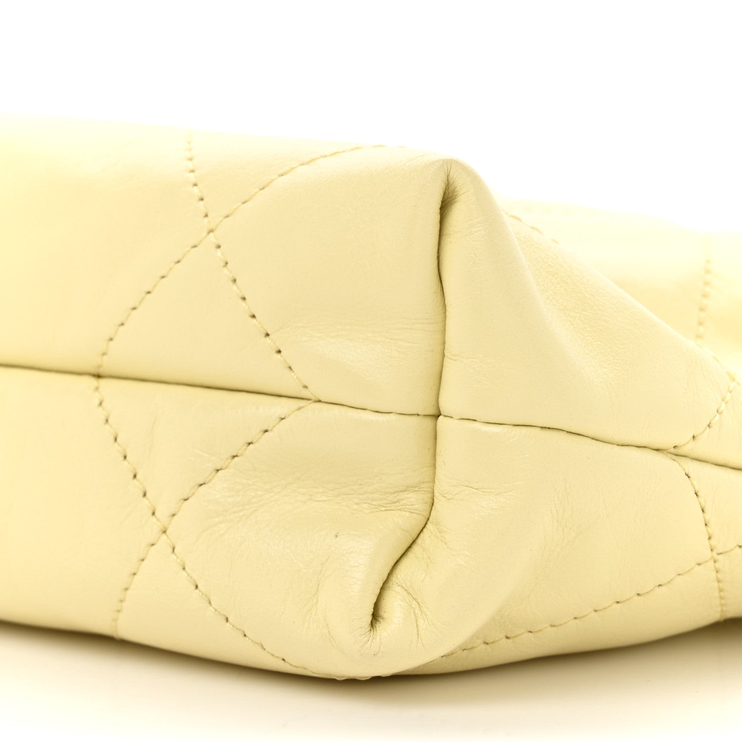 Chanel Shiny Calfskin Quilted Mini Chanel 22 Light Yellow 9 of 10