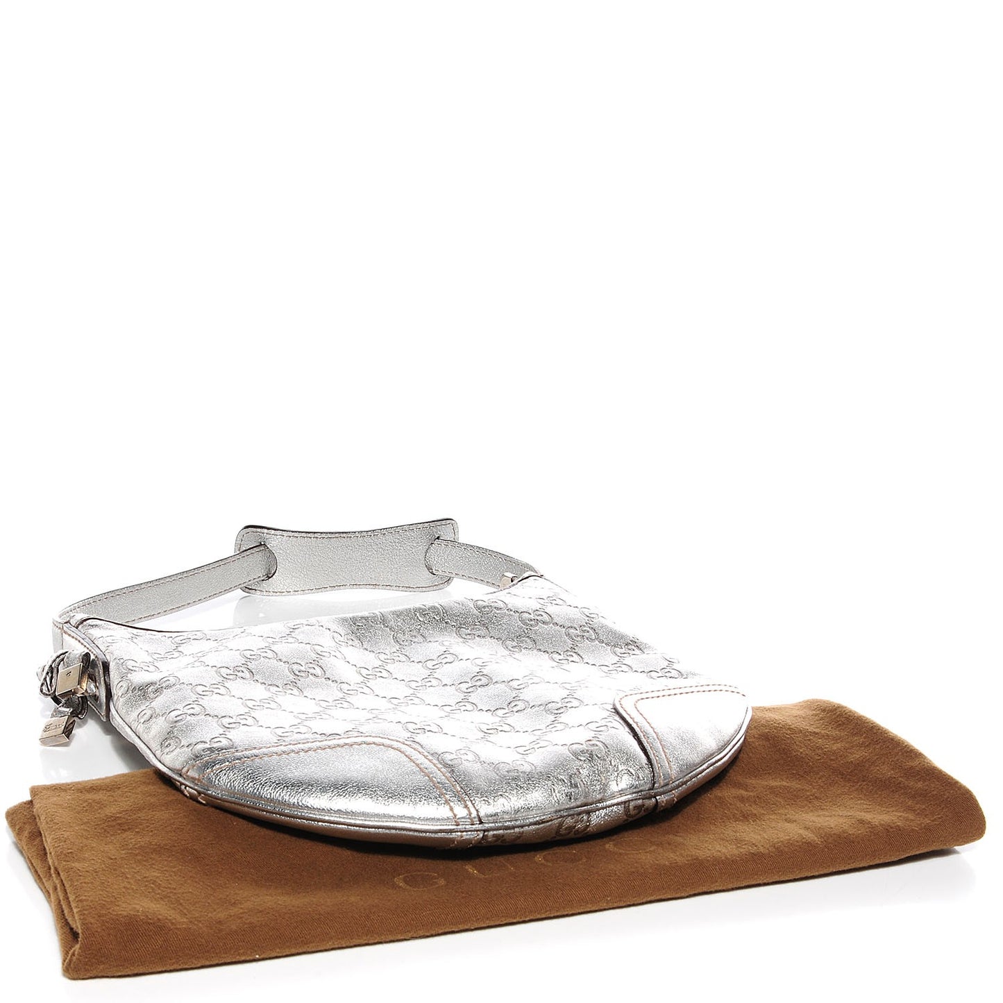 Guccissima Small Princy Hobo Silver
