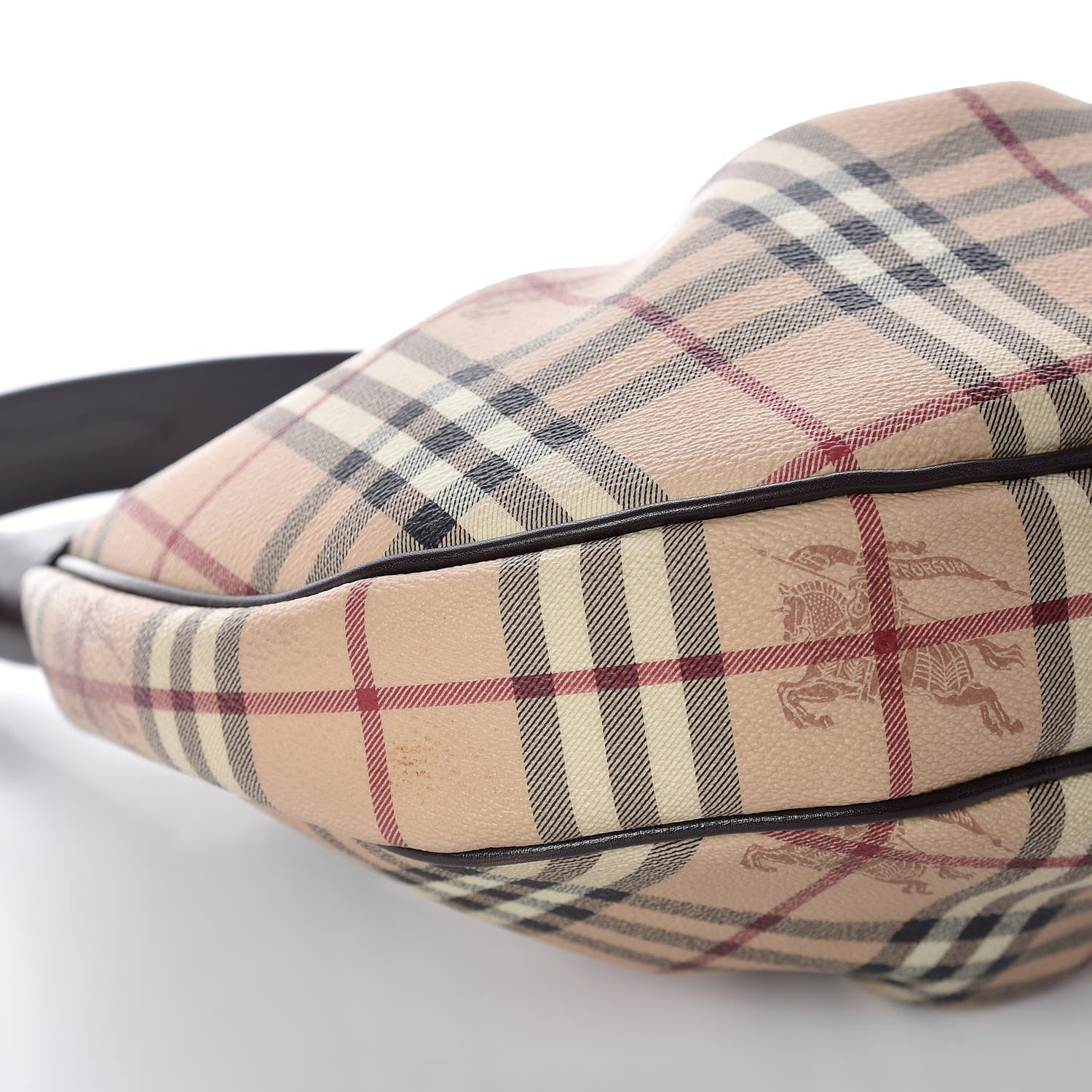Burberry Haymarket Check Hobo Brown 7 of 11