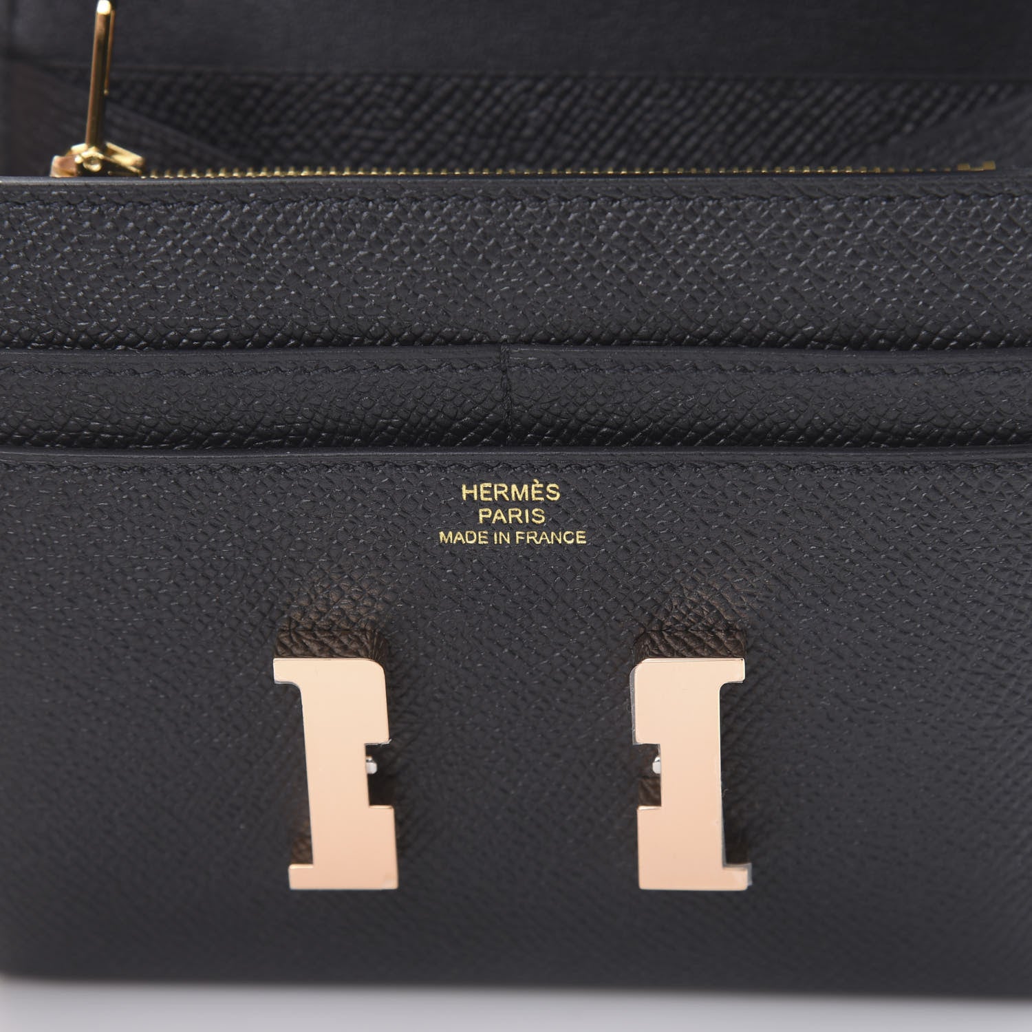 Hermes Epsom Constance Compact Passant Wallet Black 6 of 9