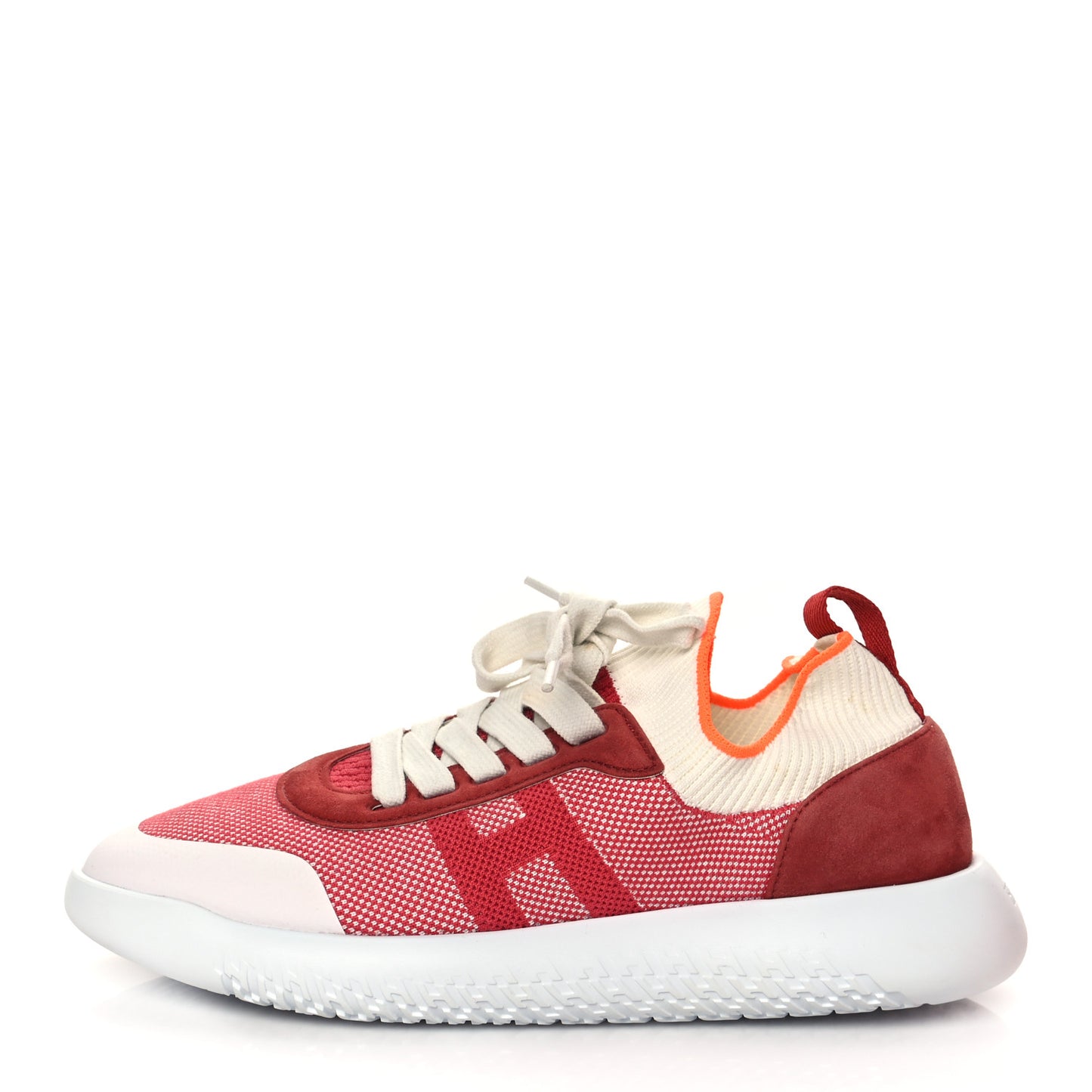 Knit Suede Goatskin Womens Crew Sneakers 40 Multicolor Rose