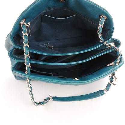 Chanel Caviar Quilted Large Just Mademoiselle Turquoise 5 of 7