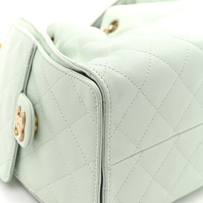 Chanel Caviar Quilted Small Chanel 25 Handbag Light Green 12 of 13