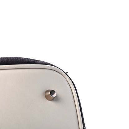 Burberry Navy Canvas Mega Check Medium Susanna Hobo White 6 of 8