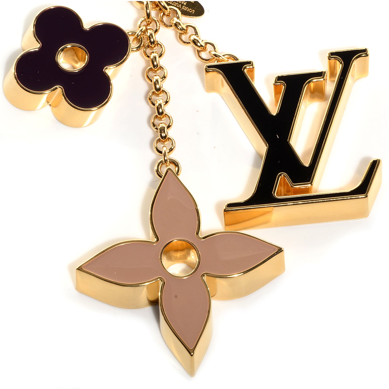 Louis Vuitton Fleur De Monogram Bag Charm Dore 3 of 6