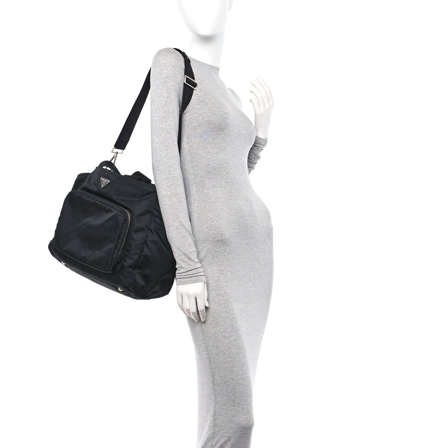 Nylon Vela Baby Bag Black