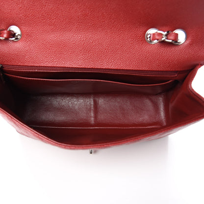 Chanel Caviar Quilted Jumbo Single Flap Red 5 of 10