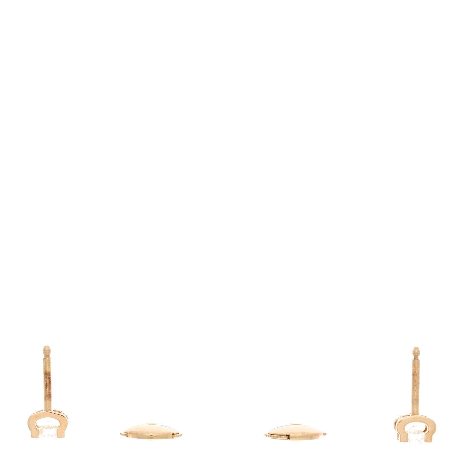 Cartier 18K Yellow Gold Diamond .48ctw C De Cartier Earrings 3 of 5