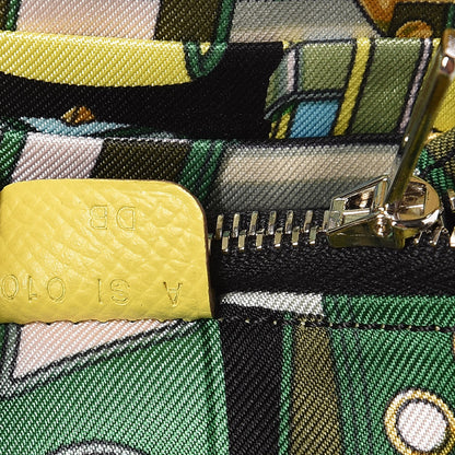 Hermes Epsom Silk'In Compact Wallet Lime Fauve Black 7 of 8