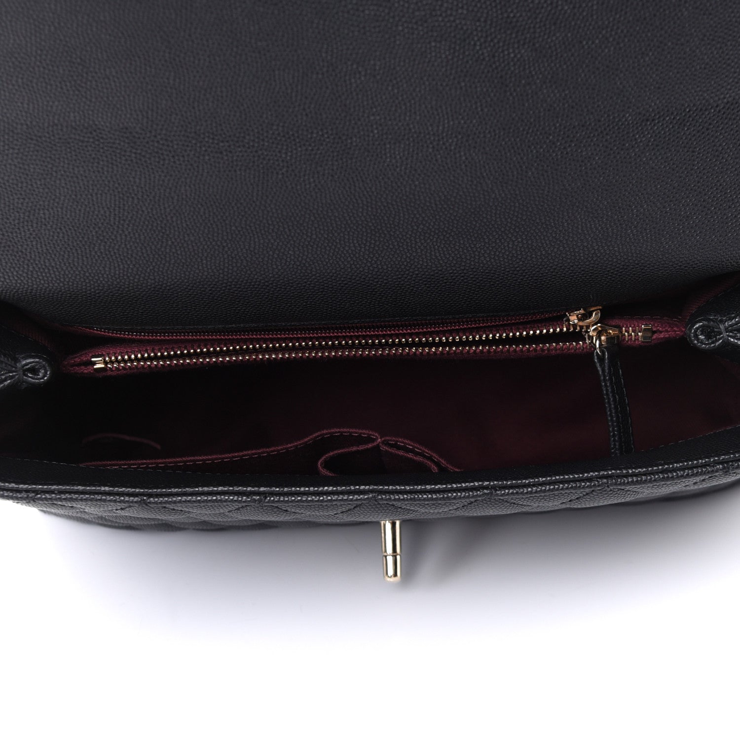 Chanel Caviar Quilted Small Coco Handle Flap Black 5 of 6