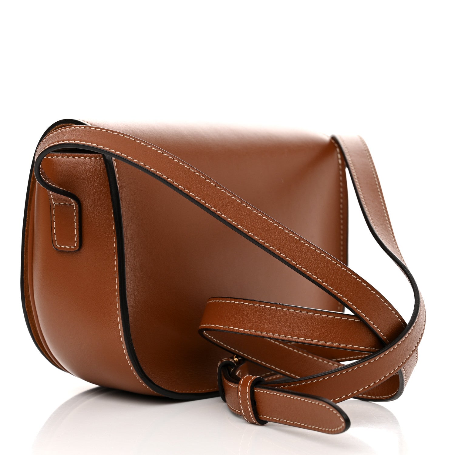 Celine Smooth Calfskin Cuir Triomphe Folco Crossbody Bag Tan 2 of 11