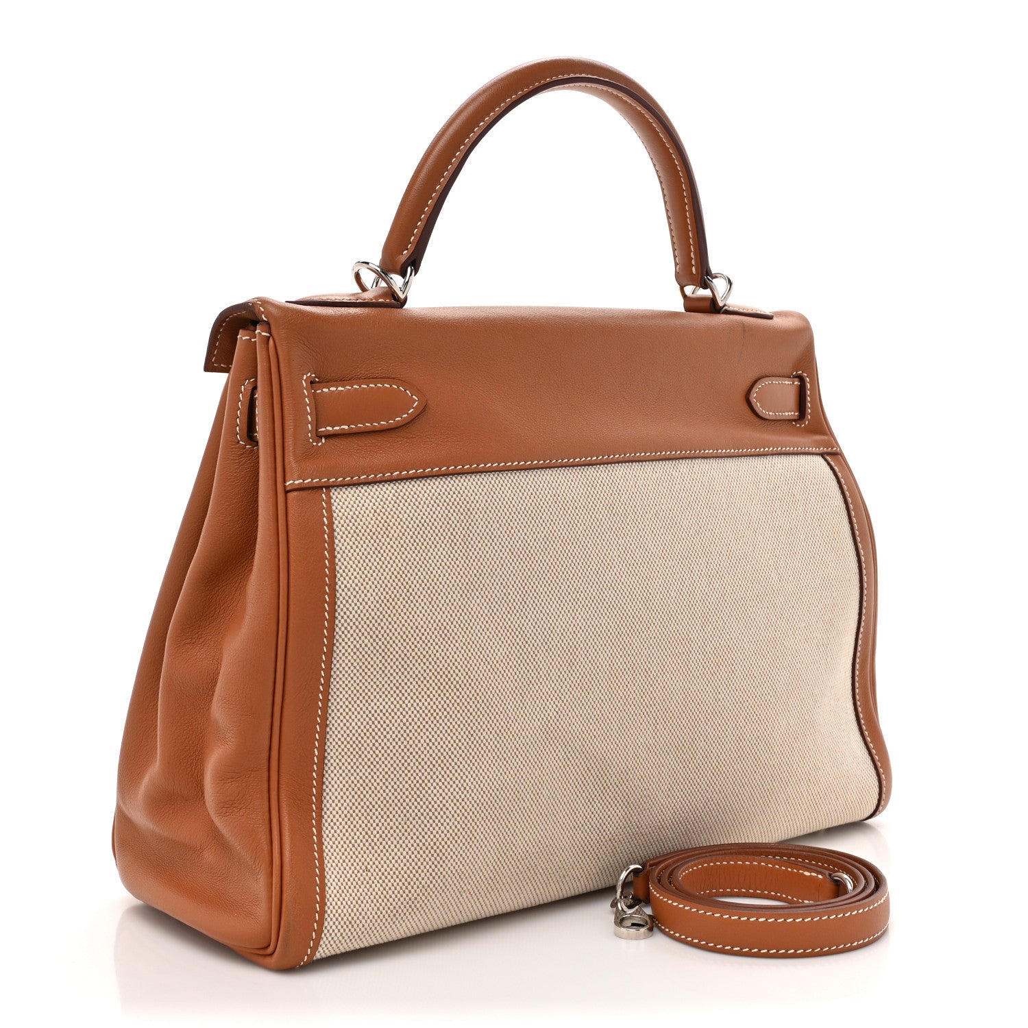Hermes Toile Swift Kelly Retourne 32 Gold 3 of 18