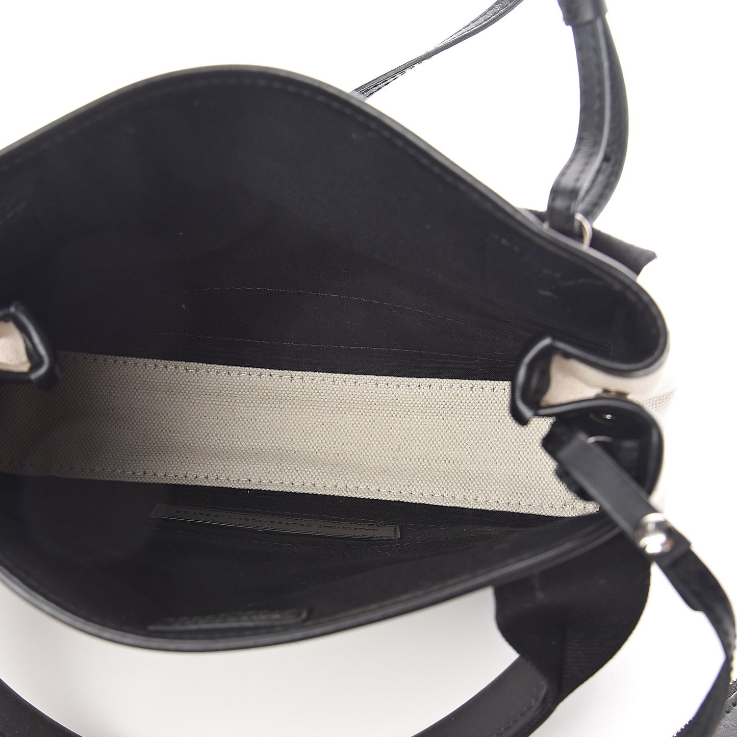 Cotton Canvas Calfskin Navy Cabas XS Natural Black