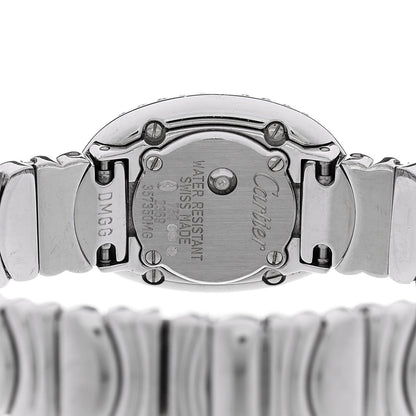Cartier 18K White Gold Diamond Bezel 18mm Baignoire Quartz Watch 4 of 4