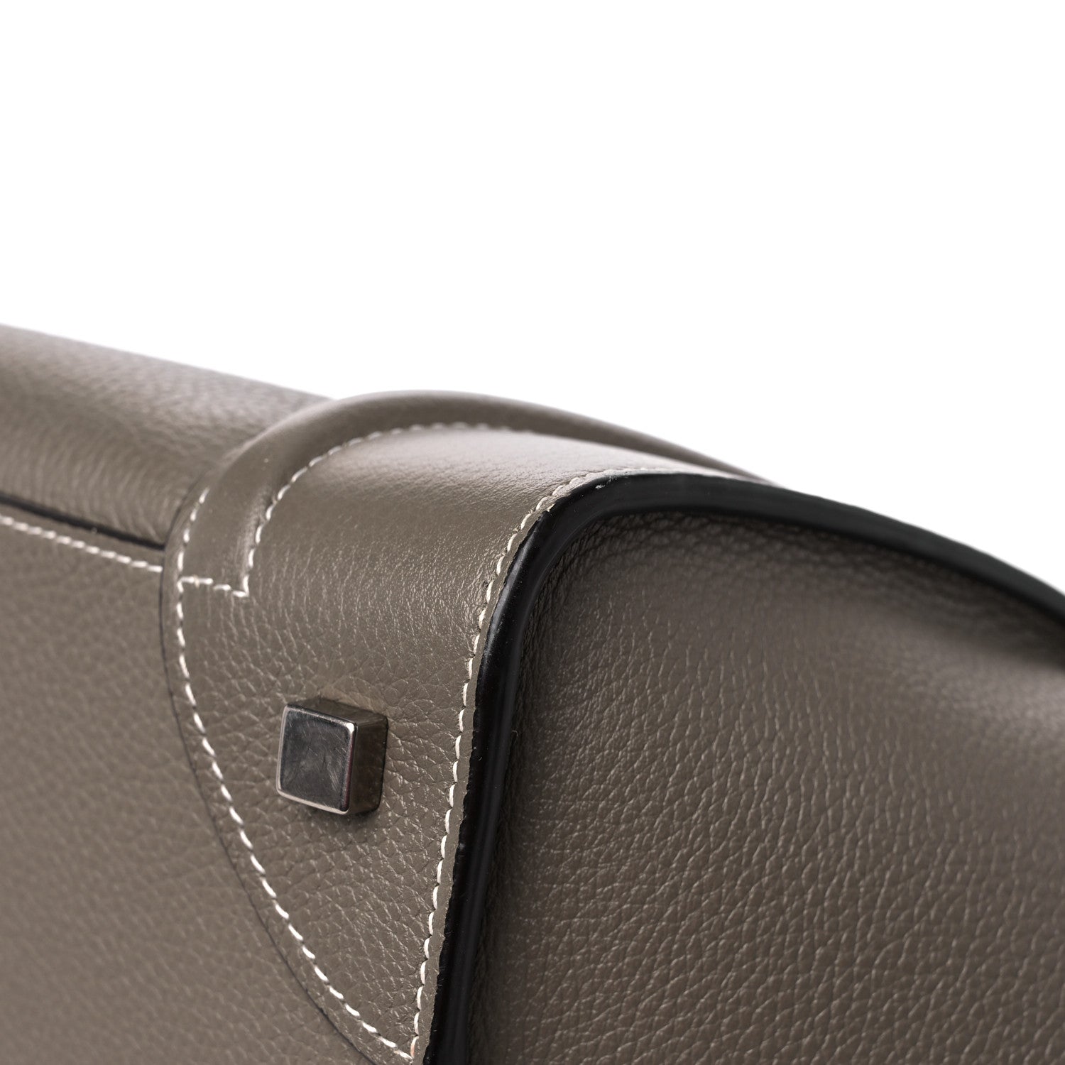 Celine Drummed Calfskin Mini Luggage Souris 11 of 17