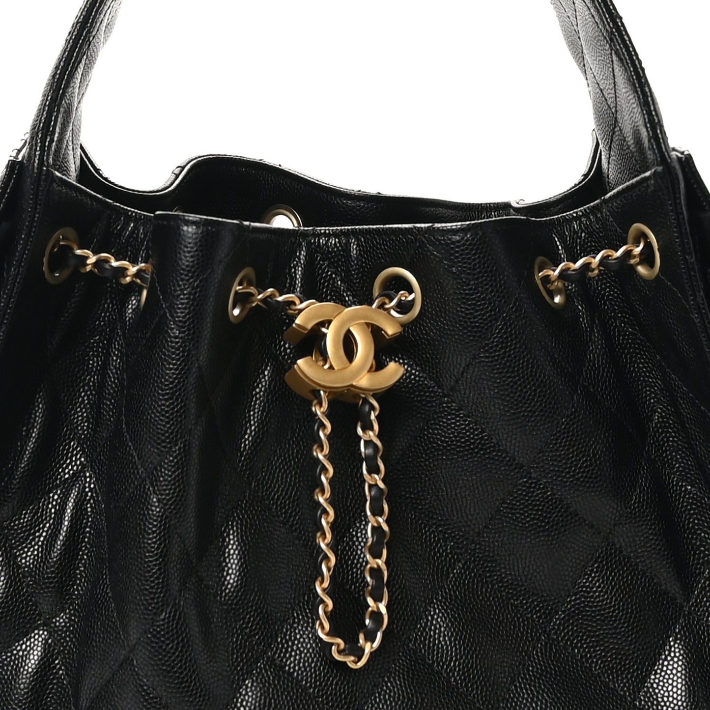 Caviar Quilted Small Chanel 25 Handbag Black