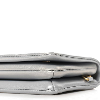 Louis Vuitton Metallic Lambskin Embossed Monogram Pochette Coussin Silver 9 of 9